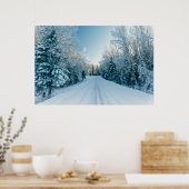 Eis und Schnee | Frozen Winter Road Russland, Sibi Poster (Küche)