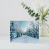 Eis und Schnee | Frozen Winter Road Russland, Sibi Postkarte (Stehend Vorderseite)