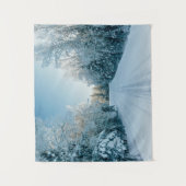 Eis und Schnee | Frozen Winter Road Russland, Sibi Wandteppich (Vorderseite)