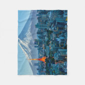 Eis und Schnee | Fuji & Tokyo Skyline Fleecedecke (Vorderseite)