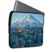 Eis und Schnee | Fuji & Tokyo Skyline Laptopschutzhülle (Vorne Rechts)