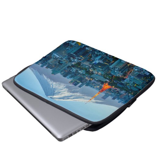 Eis und Schnee | Fuji & Tokyo Skyline Laptopschutzhülle (Vorne Knopf)