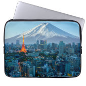 Eis und Schnee | Fuji & Tokyo Skyline Laptopschutzhülle (Vorderseite)