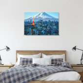 Eis und Schnee | Fuji & Tokyo Skyline Leinwanddruck (Insitu (Schlafzimmer))