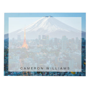 Eis und Schnee Fuji & Tokyo Skyline Notizblock