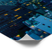 Eis und Schnee | Fuji & Tokyo Skyline Poster (Ecke)