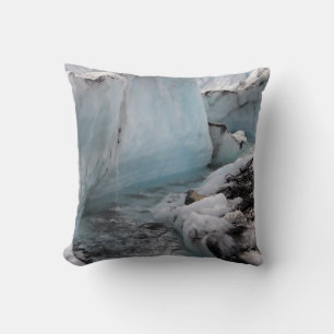 Eis und Schnee - Gletscherfluss Druckkissen Kissen