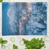 Eis und Schnee | Graubunden, Engadin, Schweiz Geschirrtuch (Gefaltet)