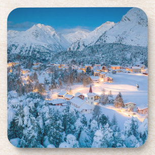 Eis und Schnee Graubunden, Engadin, Schweiz Getränkeuntersetzer