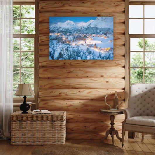 Eis und Schnee | Graubunden, Engadin, Schweiz Leinwanddruck