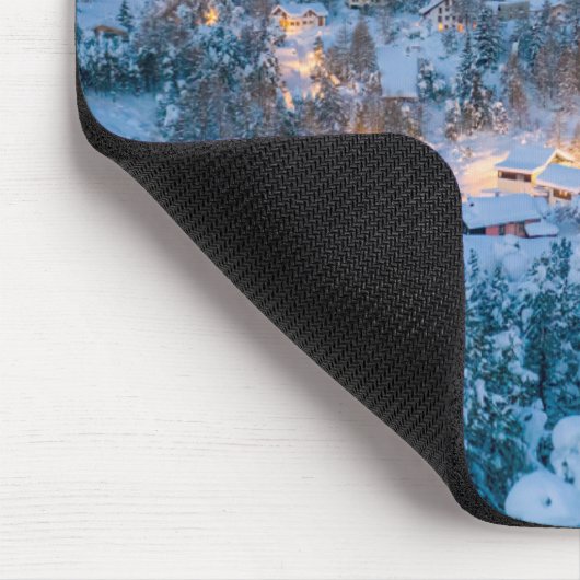 Eis und Schnee | Graubunden, Engadin, Schweiz Mousepad (Ecke)