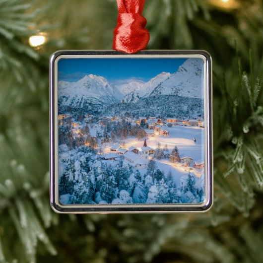 Eis und Schnee | Graubunden, Engadin, Schweiz Ornament Aus Metall (Baum)