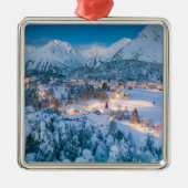 Eis und Schnee | Graubunden, Engadin, Schweiz Ornament Aus Metall (Vorne)