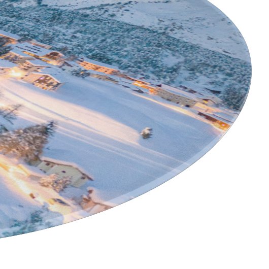 Eis und Schnee | Graubunden, Engadin, Schweiz Schneidebrett (Ecke)