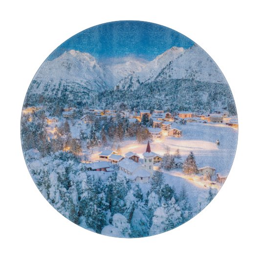 Eis und Schnee | Graubunden, Engadin, Schweiz Schneidebrett (Vorderseite)