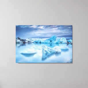 Eis und Schnee Jokulsarlon Lagoon, Island Leinwanddruck