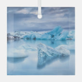 Eis und Schnee | Jokulsarlon Lagoon, Island Ornament Aus Glas (Vorderseite)