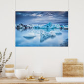 Eis und Schnee | Jokulsarlon Lagoon, Island Poster (Küche)