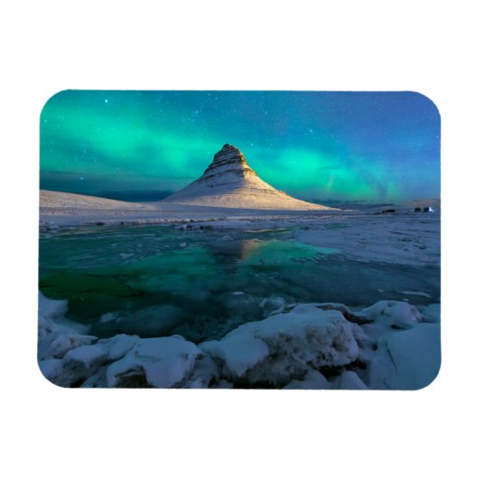 Eis und Schnee | Kirkjufell Mountain, Island Magnet (Horizontal)