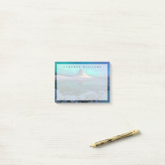 Eis und Schnee | Kirkjufell Mountain, Island Post-it Klebezettel (Auf Schreibtisch)