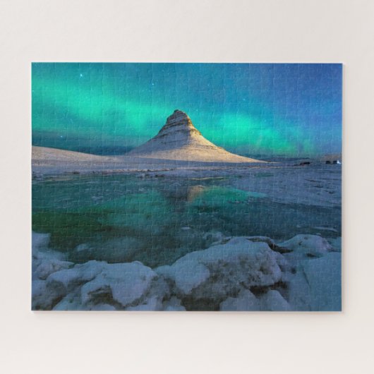 Eis und Schnee | Kirkjufell Mountain, Island Puzzle (Horizontal)