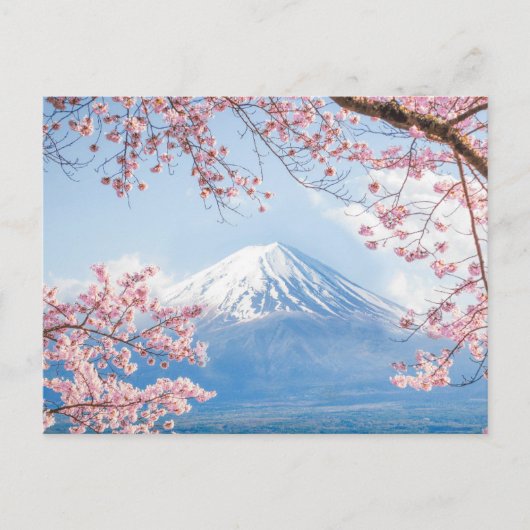 Eis und Schnee | Kirschblüten Berg Fuji Japan Postkarte (Vorderseite)