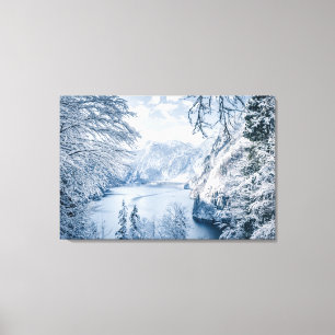 Eis und Schnee   Königssee, Deutschland Leinwanddruck