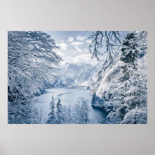 Eis und Schnee | Königssee, Deutschland Poster (Vorne)