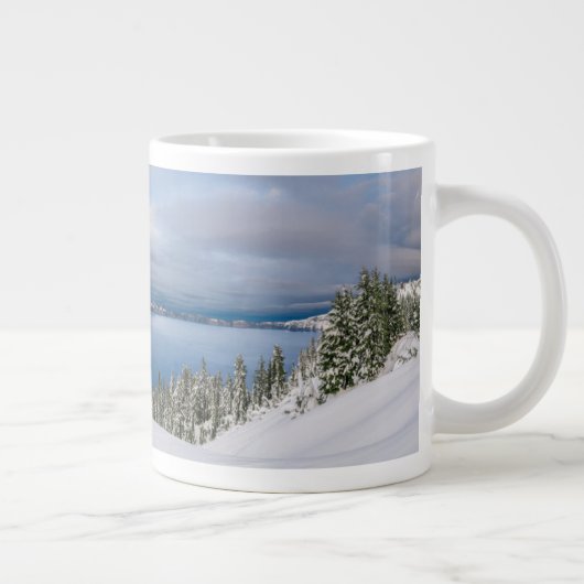 Eis und Schnee | Kratersee Oregon Jumbo-Tasse (Rechts)