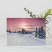 Eis und Schnee | Lillehammer, Norwegen Dankeskarte (Stehend Vorderseite)