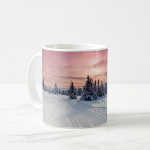 Eis und Schnee Lillehammer, Norwegen Kaffeetasse