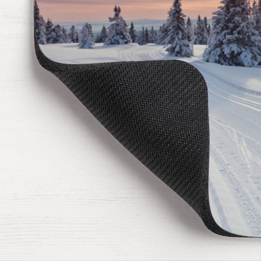 Eis und Schnee | Lillehammer, Norwegen Mousepad (Ecke)