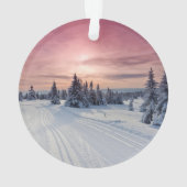 Eis und Schnee | Lillehammer, Norwegen Ornament (Rückseite)