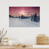 Eis und Schnee | Lillehammer, Norwegen Poster (Küche)