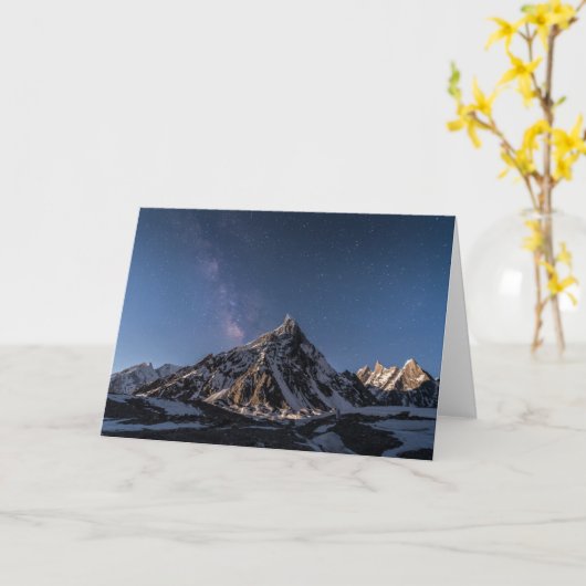 Eis und Schnee | Milky Way Baltoro Glacier, Pakist Karte (Gelbe Blume)