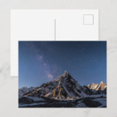 Eis und Schnee | Milky Way Baltoro Glacier, Pakist Postkarte (Vorne/Hinten)