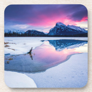 Eis und Schnee Mt. Rundle, Kanada Getränkeuntersetzer
