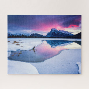 Eis und Schnee Mt. Rundle, Kanada Puzzle