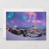 Eis und Schnee | Nordlichter, Kirkjufell Dankeskarte (Vorderseite)