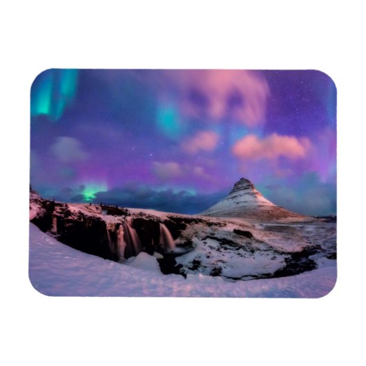 Eis und Schnee | Nordlichter, Kirkjufell Magnet (Horizontal)