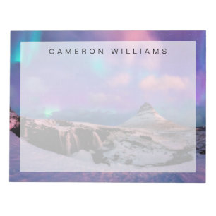 Eis und Schnee Nordlichter, Kirkjufell Notizblock