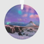 Eis und Schnee | Nordlichter, Kirkjufell Ornament (Rückseite)