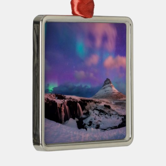 Eis und Schnee | Nordlichter, Kirkjufell Ornament Aus Metall (Rechts)