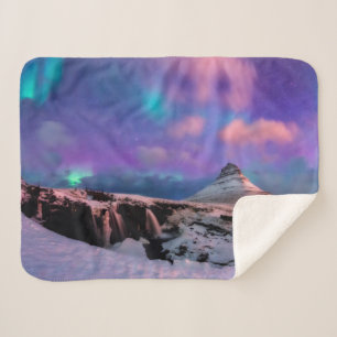 Eis und Schnee Nordlichter, Kirkjufell Sherpadecke