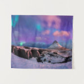 Eis und Schnee | Nordlichter, Kirkjufell Wandteppich (Vorderseite (Horizontal))