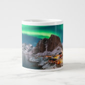 Eis und Schnee | Nordlichter, Norwegen Jumbo-Tasse (Vorderseite)
