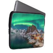 Eis und Schnee | Nordlichter, Norwegen Laptopschutzhülle (Vorne Rechts)
