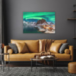 Eis und Schnee | Nordlichter, Norwegen Leinwanddruck<br><div class="desc">Dieses phantastische Getty Images Foto besticht durch die Nordlichter in Norwegen,  den Nordland Landkreis,  den Lofoten Islands District,  die Moskenes Gemeinde und Hamnoy.</div>