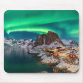 Eis und Schnee | Nordlichter, Norwegen Mousepad (Vorne)