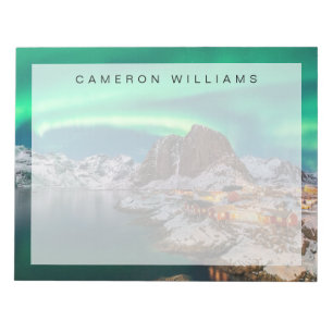 Eis und Schnee Nordlichter, Norwegen Notizblock